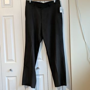 Van Heusen Straight Fit Flat Front Brown 34/32